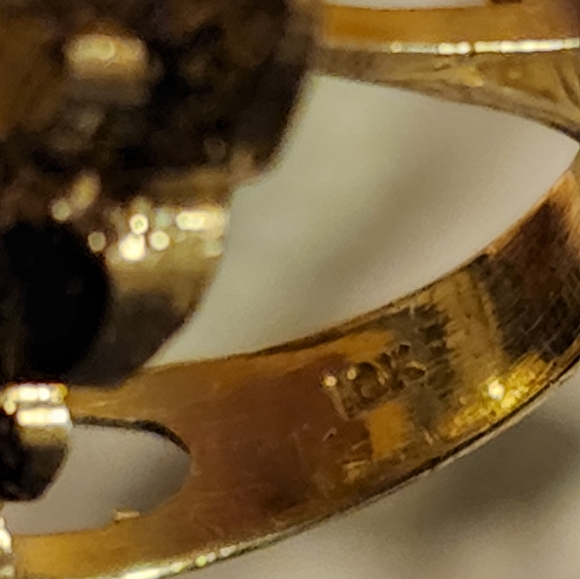 10k gold nugget double ring very nice - Picture 3 of 5